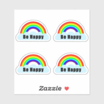 Be Happy Personalizado Cut Vinyl Pegatinas
