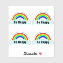 Be Happy Personalizado Cut Vinyl Pegatinas