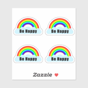 Be Happy Personalizado Cut Vinyl Pegatinas