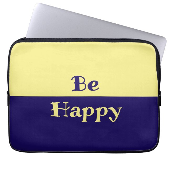 Be Happy Tablet Funda (Mantequilla amarillo y azul (Frente)