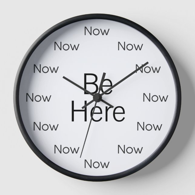 Be Here Now es reloj redondo Zen™ (Anverso)