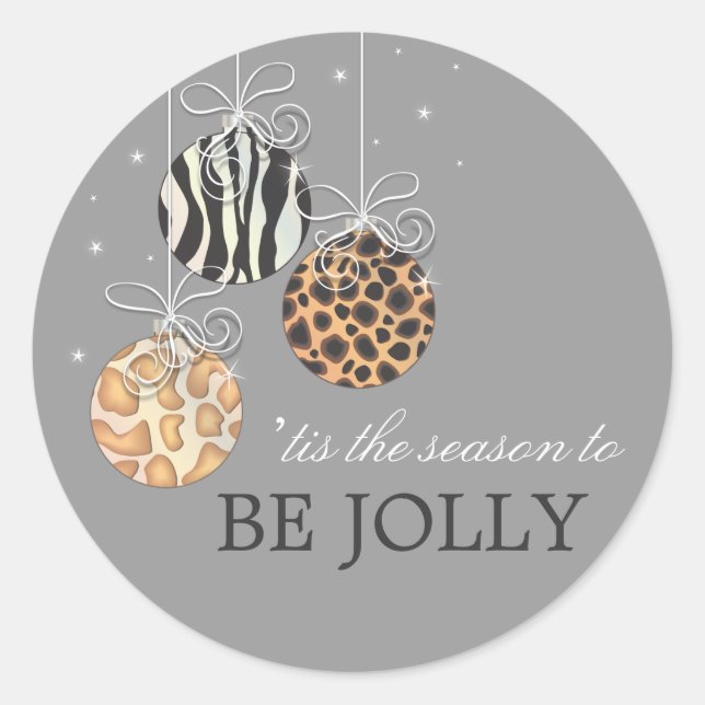 Be Jolly Christmas Ornament Holiday Pegatina (Anverso)