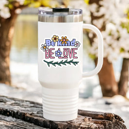 Be Kind Be Love Laptop Bottle | Pegatina de corte