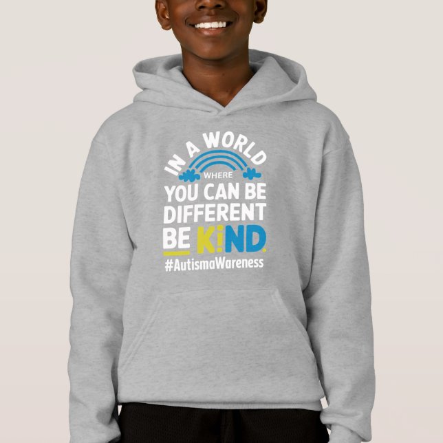 Be Kind Different Autism Awareness Rainbow Design  (Anverso)