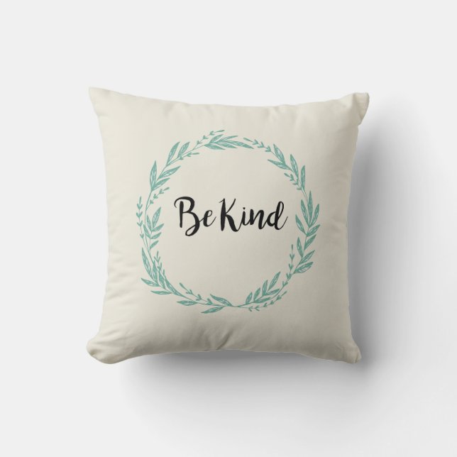 Be Kind Wreath Cojín decorativo (Anverso)