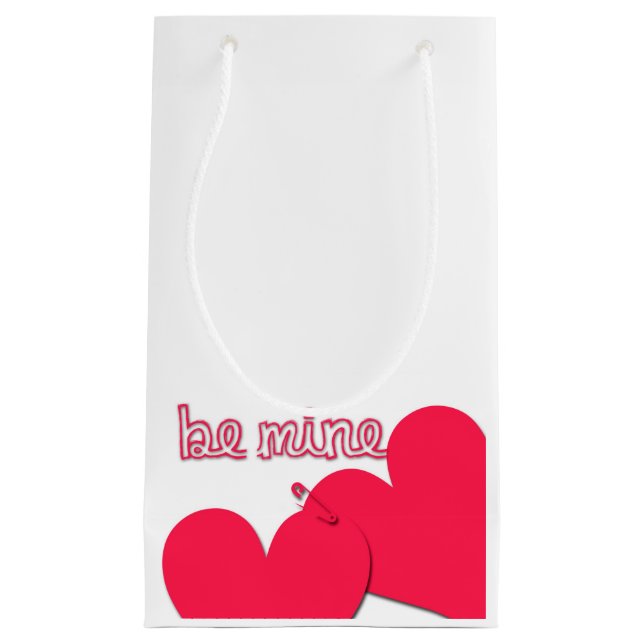 Be Mine 2 corazones y seguridad Pin Gift bolsa (Anverso)