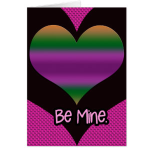 Be Mine Valentine Purple Stripe Heart