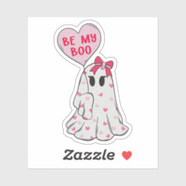 Be My Boo Ghost Valentine - Pegatina de San Valent