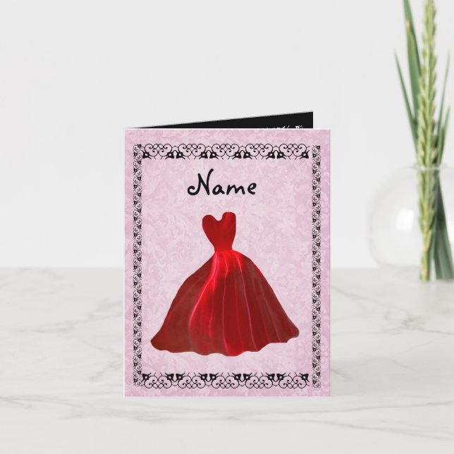 Be My Bridesmaid Invitación a RED Velvet Gown 2 (Anverso)