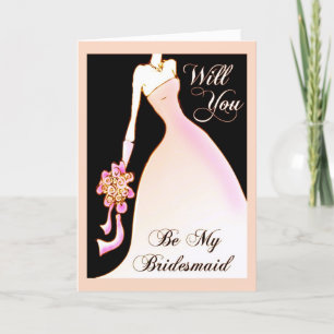 Be My Bridesmaid Invitación para asistentes a novi