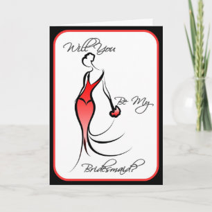 Be My Bridesmaid Invitación para asistentes a novi