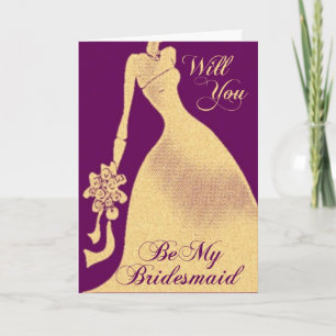 Be My Bridesmaid Invitación para asistentes a novi