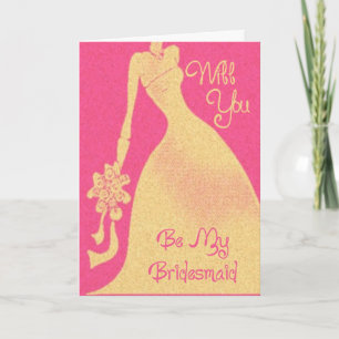 Be My Bridesmaid Invitación para asistentes a novi