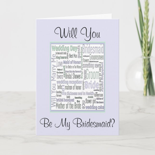 Be My Bridesmaid Invitación para asistentes a novi (Anverso)