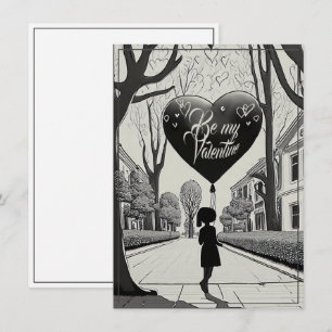 Be my Valentine in Manga Style Monocrome 1617