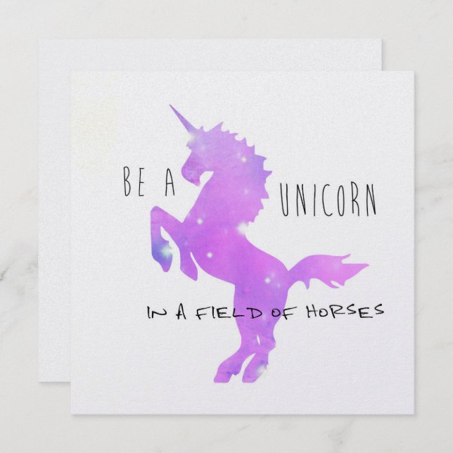 BE Tarjeta UNICORN 5.25 x 5.25 (Anverso / Reverso)