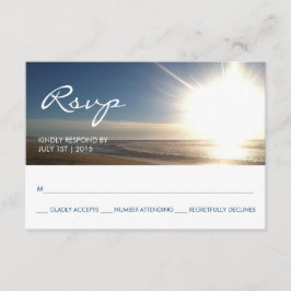 Beach at Sunset - Tarjeta de respuesta RSVP