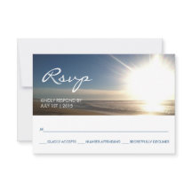 Beach at Sunset - Tarjeta de respuesta RSVP