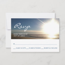 Beach at Sunset - Tarjeta de respuesta RSVP