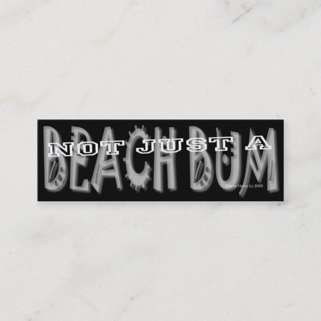 Beach Bum - Tarjeta personal de medios sociales (Anverso)