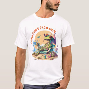 Beach Bums de Marte. Camiseta alienígena