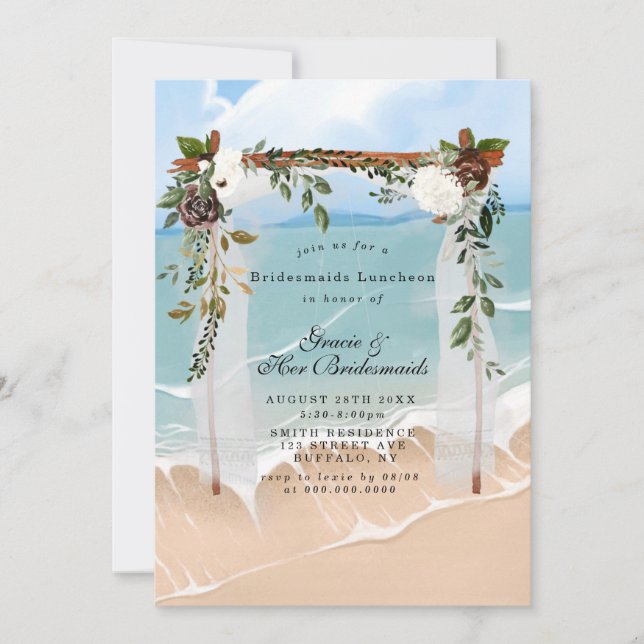 Beach Canopy Floral Bridesmaids Luncheon (Anverso)