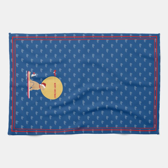 Beach Days Golden Navidades Whales Kitchel Toalla (Horizontal)