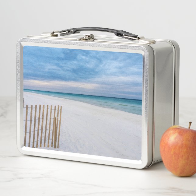Beach Fence Morning Destin Florida Lunchbox (In situ)