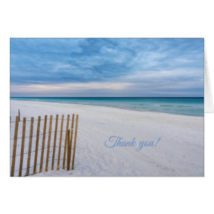 Beach Fence Morning Destin Florida Tarjeta de agra