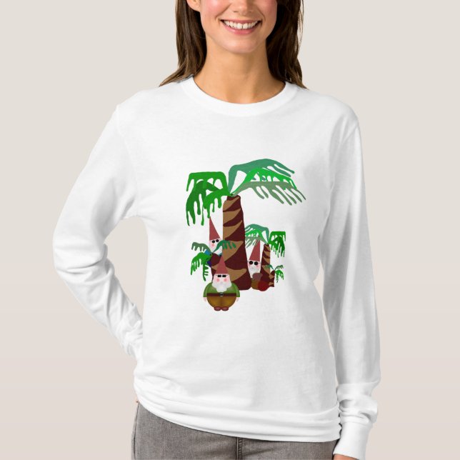 Beach Gnomes camiseta de manga larga para mujeres