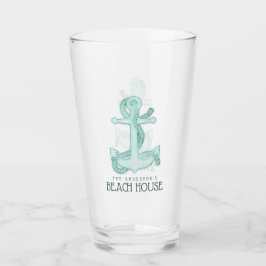 Beach House Anchor y Rope Aqua Blue ID623