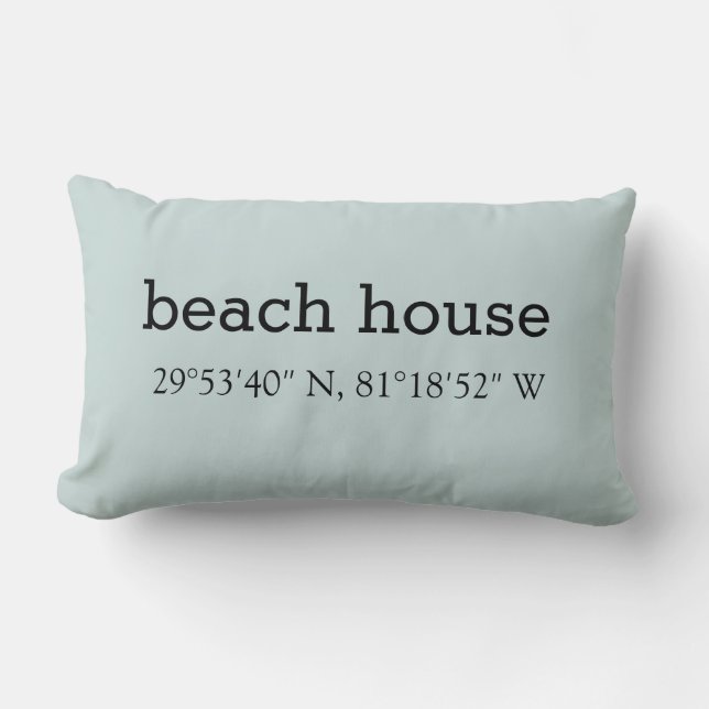 Beach House Location Beach Cojín decorativo (Anverso)