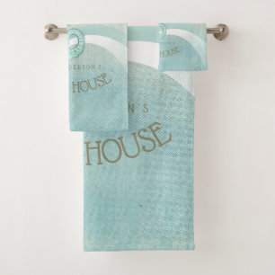 Beach House Seahorse Aqua Blue ID623