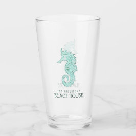 Beach House Seahorse Aqua Blue ID623