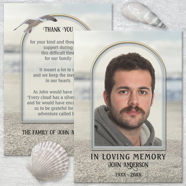 Beach Nature Photo Sympathy Gracias Tarjeta (Subido por el creador)