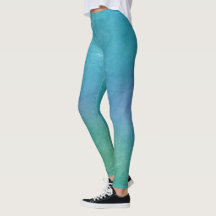 Beach Ocean Blue and Green Leggings