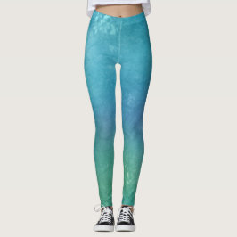 Beach Ocean Blue and Green Leggings