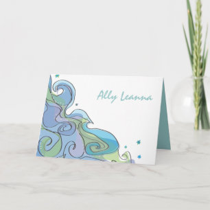 Beach Ocean Wave Bar Bat Mitzvah Tarjeta de agrade