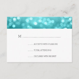 Beach Ombre Bokeh ilumina elegante matrimonio RSVP
