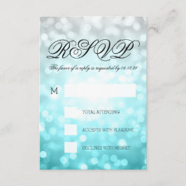 Beach Ombre Bokeh ilumina elegante matrimonio RSVP