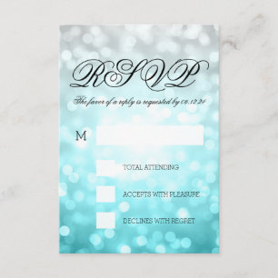 Beach Ombre Bokeh ilumina elegante matrimonio RSVP