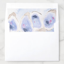 Beach Pastel Dusty Blue Watercolor Oyster Boda