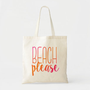 Beach Please   Bolsa de Tote rosa y Naranja