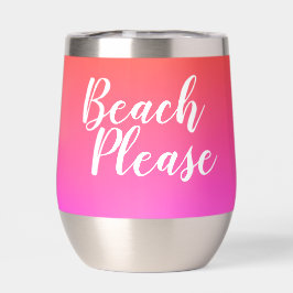 Beach Please Naranja Hot Pink Ombre