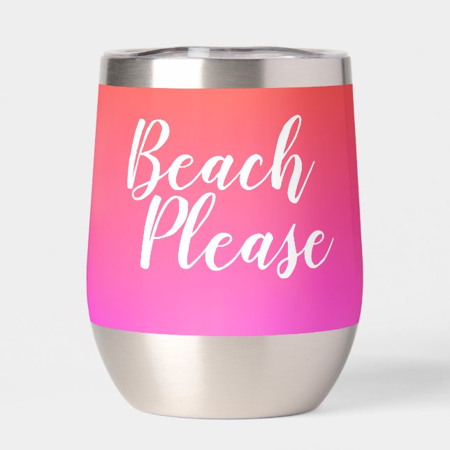 Beach Please Naranja Hot Pink Ombre (Trasero)