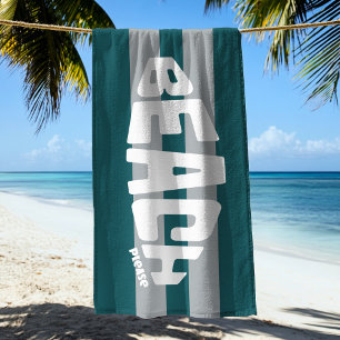 Beach Please Philly Football Green Beach Toalla