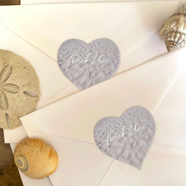 Beach Sand Gracias Pegatinas De Corazón (Subido por el creador)