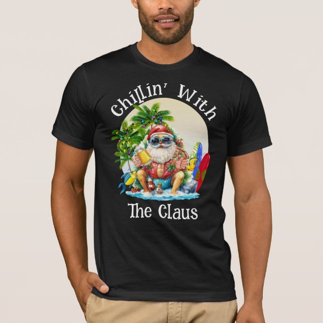 Beach Santa para camisetas masculinas y femeninas (Anverso)