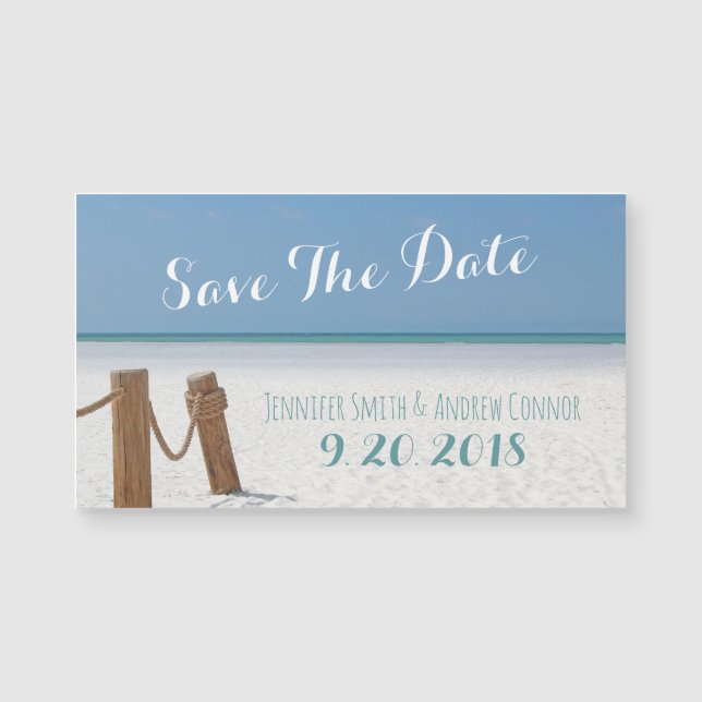 Beach Save The Date Magnets (Anverso)