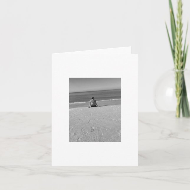 Beach Solitude, tarjeta en blanco para personaliza (Anverso)